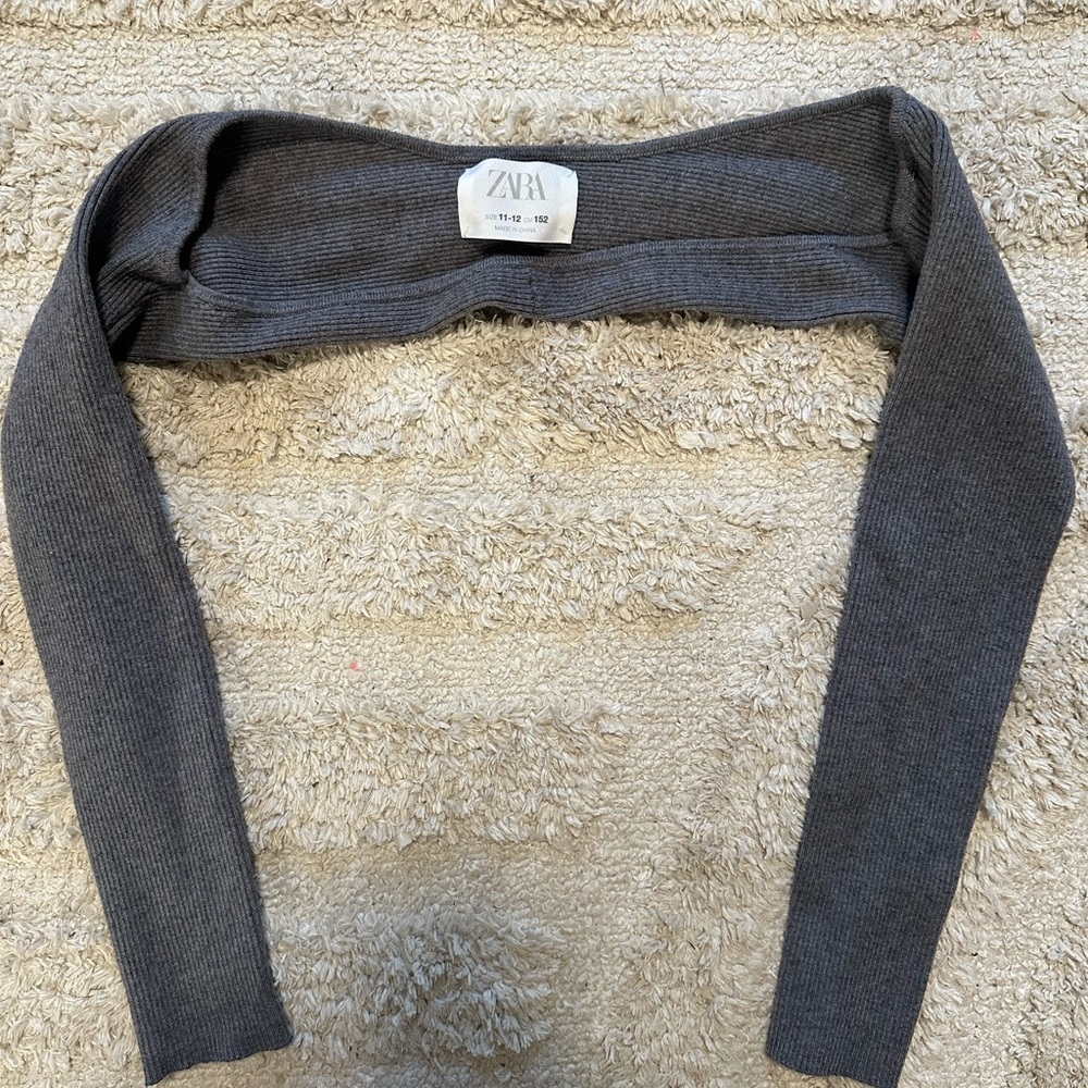 Zara Gray Women's Arm Warmer Sweater Sz. 11-12